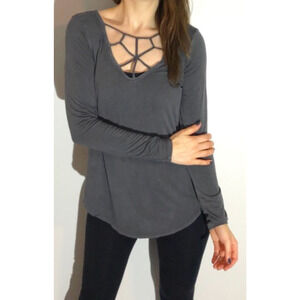 American Eagle Soft &sexy Long Sleeve Charcoal Women's size XS